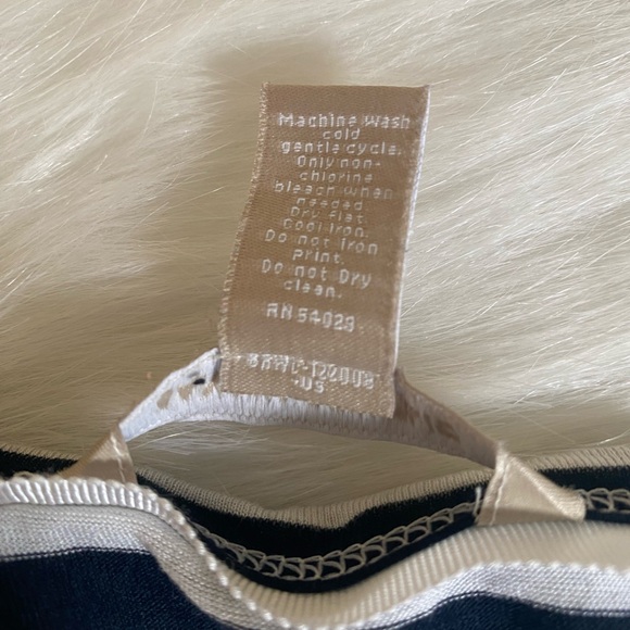 Banana Republic C’est La Vie! Striped Graphic Tee Top Shirt Size XL - Picture 4 of 6